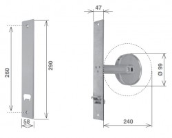 Placca per avvolgitore FORLI-260 Inox