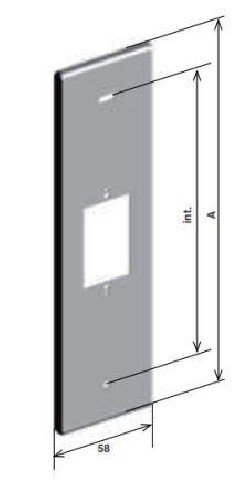 Placca Uni in inox per interruttore motore 