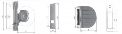 Avvolgitore + placca inox + cassetta, per finestra