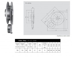 Avolgitore Omega zincato per puleggia da 190 mm di diametro