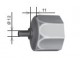 Fondello zincato per rullo diametro 60 - schema misure 