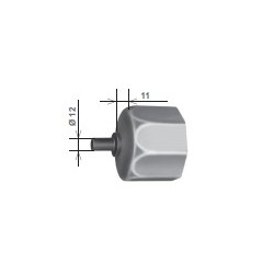 Fondello zincato per rullo diametro 60 - schema misure 